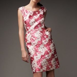 Kate Spade Tea Party Josie A-Line Dress with Pink Metallic Floral Print Summer